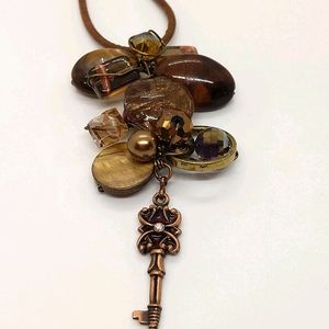 Handcrafted Brown and Copper Pendant